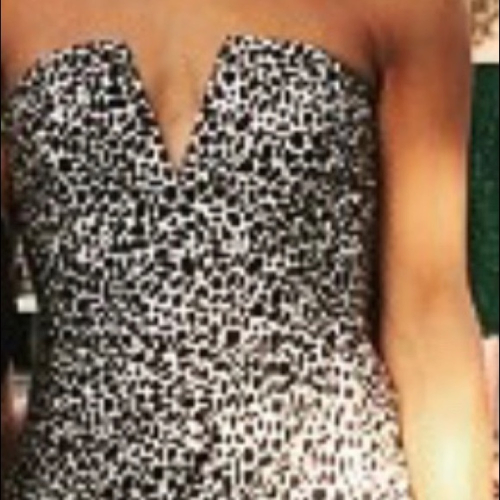 Shona Joy printed high low cocktail dress